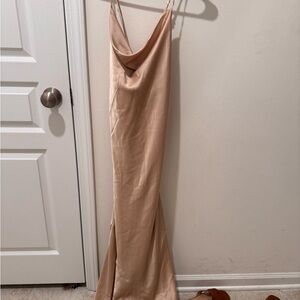 Show Me Your MuMu Tuscany Slip Maxi in Champagne Luxe Satin